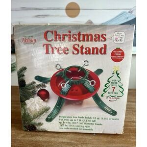 Vintage National Holiday Traditions Real Christmas Tree Stand Metal NEW IN BOX